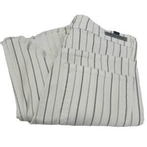 Citizens of Humanity Jeans Womens 25 Drew Fray High Rise Crop Flare Cream Stripe